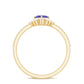 Natural Tanzanite Diamond Heart Promise Ring for Engagement