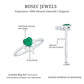 Natural Emerald Heart Promise Ring with Diamond