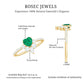 Natural Emerald Heart Promise Ring with Diamond
