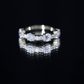 Round Moissanite Half Eternity Wedding Band