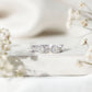 Round Moissanite Half Eternity Wedding Band
