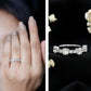 Round Moissanite Half Eternity Wedding Band