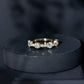Round Moissanite Half Eternity Wedding Band