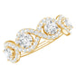 Round Moissanite Infinity Wedding Band Ring