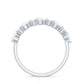 Certified Moissanite Half Eternity Stackable Ring for Women