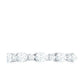 Certified Moissanite Half Eternity Stackable Ring for Women