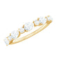 Certified Moissanite Half Eternity Stackable Ring for Women