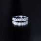 Certified Baguette and Oval Cut Moissanite Half Eternity Band