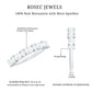 Certified Baguette and Oval Cut Moissanite Half Eternity Band