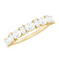 Certified Baguette and Oval Cut Moissanite Half Eternity Band