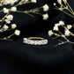 Certified Baguette and Oval Cut Moissanite Half Eternity Band