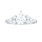 Certified 1.3 Carat Moissanite Pear Engagement Ring with Trio
