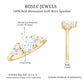 Certified 1.3 Carat Moissanite Pear Engagement Ring with Trio