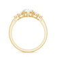 Certified 1.3 Carat Moissanite Pear Engagement Ring with Trio