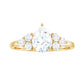 Certified 1.3 Carat Moissanite Pear Engagement Ring with Trio