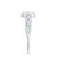 Princess Cut Moissanite Infinity Promise Ring with Half Halo