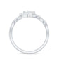 Princess Cut Moissanite Infinity Promise Ring with Half Halo