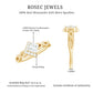 Princess Cut Moissanite Infinity Promise Ring with Half Halo