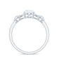Oval Cut Moissanite Flower Engagement Ring in Split Shank