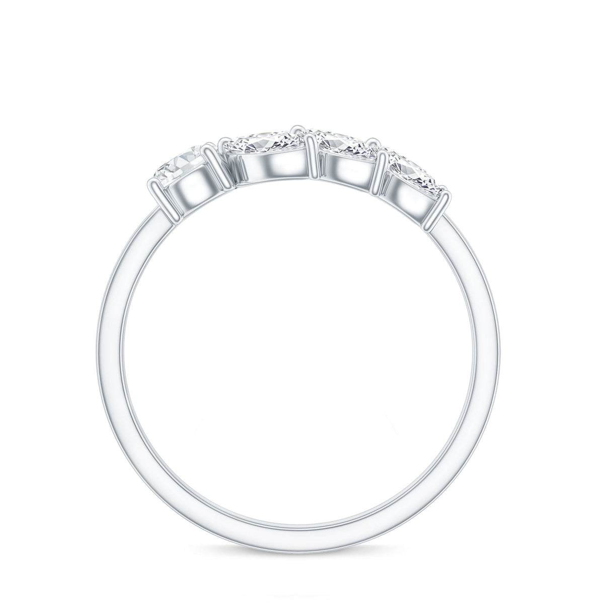 Nature Inspired Moissanite Anniversary Ring for Women