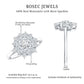 Womens Moissanite Flower Engagement Ring with Certificate