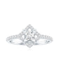 Certified Moissanite Floral Engagement Ring For Her