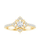 Certified Moissanite Floral Engagement Ring For Her