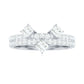 Princess and Round Cut Moissanite Designer Wedding Band