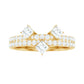 Princess and Round Cut Moissanite Designer Wedding Band