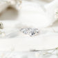 Heart Shape Moissanite Two Stone Cuff Ring
