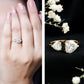 Heart Shape Moissanite Two Stone Cuff Ring