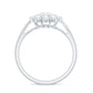 Oval Cut Moissanite Halo Engagement Ring with Split Shank