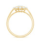 Oval Cut Moissanite Halo Engagement Ring with Split Shank