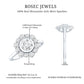 Round Moissanite Statement Engagement Ring with Halo
