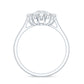 Round Moissanite Statement Engagement Ring with Halo