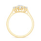 Round Moissanite Statement Engagement Ring with Halo