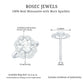 Oval Shaped Moissanite Flower Engagement Ring