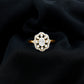 Oval Shaped Moissanite Flower Engagement Ring