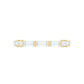 Baguette Cut Moissanite Minimalist Half Eternity Ring