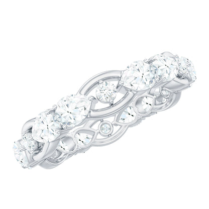 Certified Moissanite Designer Wedding Band