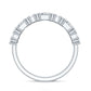 Certified Moissanite Half Eternity Wedding Band for Women