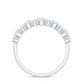 Moissanite Half Eternity Wedding Band with Certificate