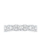 Moissanite Half Eternity Wedding Band with Certificate