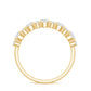 Moissanite Half Eternity Wedding Band with Certificate