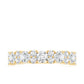 Moissanite Half Eternity Wedding Band with Certificate