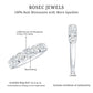 Alternate Bezel Set Moissanite Half Eternity Band Ring