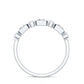 Alternate Bezel Set Moissanite Half Eternity Band Ring