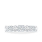 Alternate Bezel Set Moissanite Half Eternity Band Ring