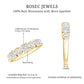 Alternate Bezel Set Moissanite Half Eternity Band Ring
