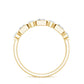 Alternate Bezel Set Moissanite Half Eternity Band Ring